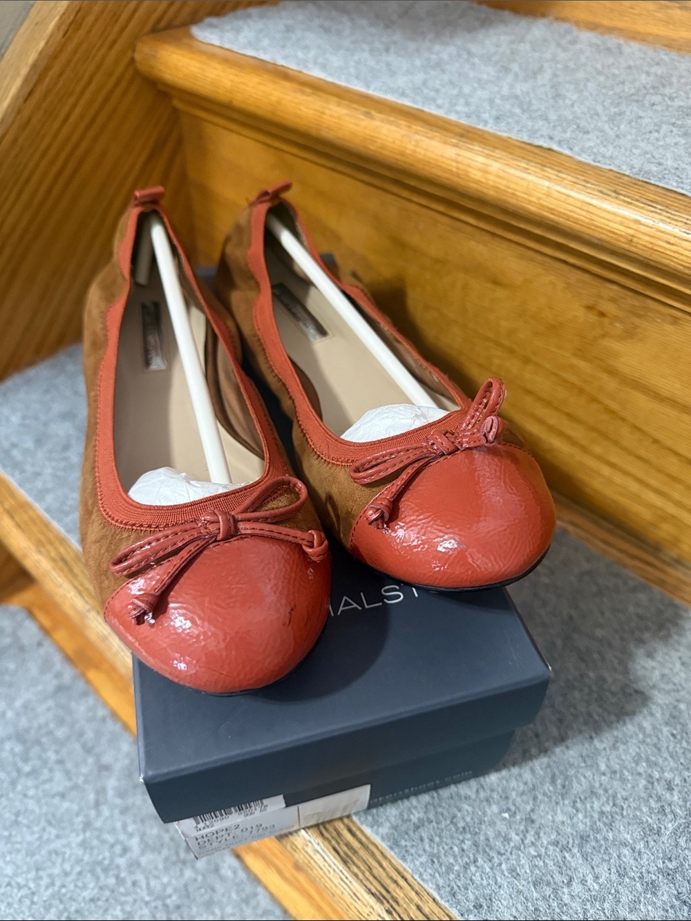 Bakers Shoes Patent Toe Ballet Flats